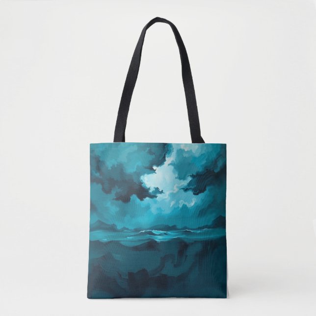 Moody Ocean Waves Under Stormy Sky – Abstract Seas Tygkasse (Framsida)