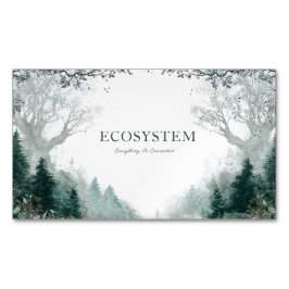 Moody och mystisk skogen magnetiska visitkort