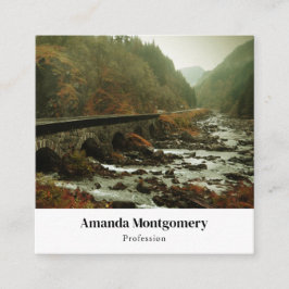 Moody och vacker natur liggande fyrkantigt visitkort