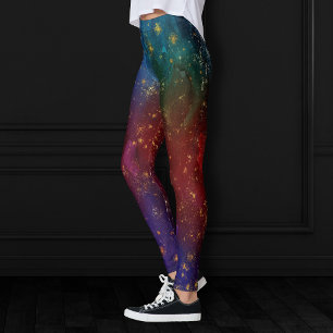 Moody ombudsmannen Psychedelic Grunge Guld Stard Leggings