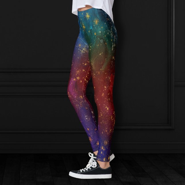 Moody ombudsmannen | Psychedelic Grunge Guld Stard Leggings (Skapare uppladdad)