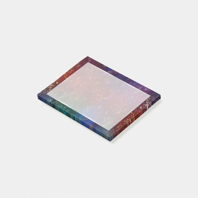 Moody ombudsmannen | Psychedelic Grunge Guld Stard Post-it Block (Vinklad)