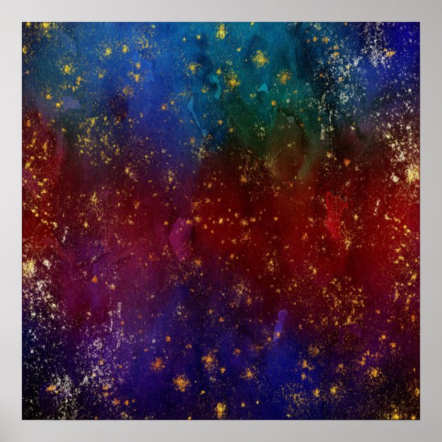 Moody ombudsmannen | Psychedelic Grunge Guld Stard Poster (Framsidan)