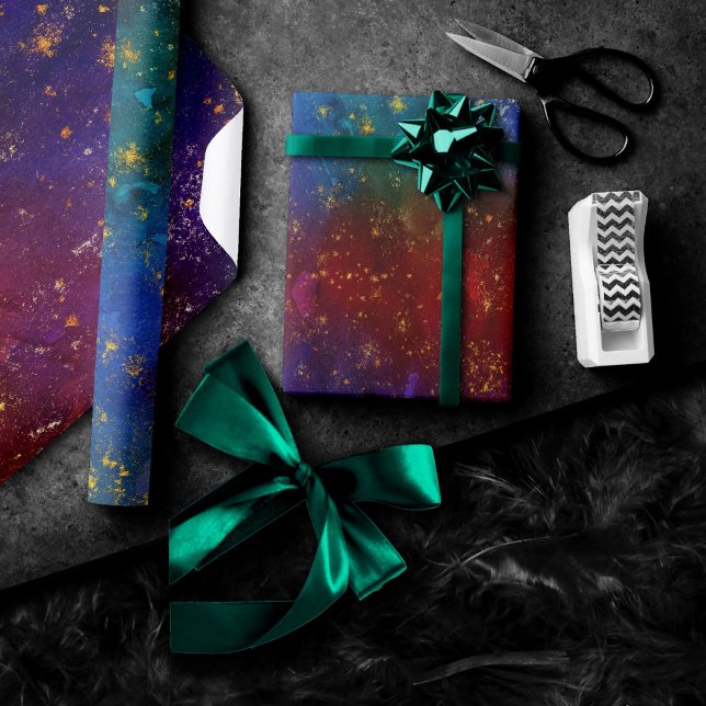 Moody ombudsmannen | Psychedelic Grunge Guld Stard Presentpapper (Skapare uppladdad)