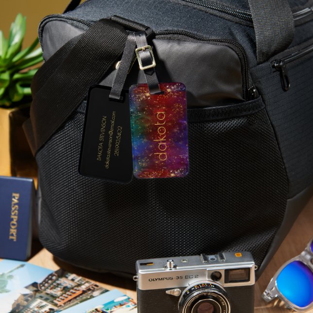 Moody ombudsmannen | Psychedelic Grunge Stardust A Bagagebricka (Fram & Baksida)