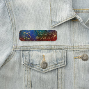 Moody ombudsmannen Psychedelic Grunge Stardust B Namnbricka