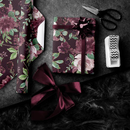 Moody passion | Dramatisk Lila Vin Ro Mönster Presentpapper