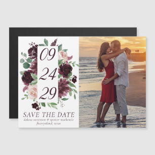Moody passioner Dramatic Vin Photo Save Date Magnetisk Inbjudningskort