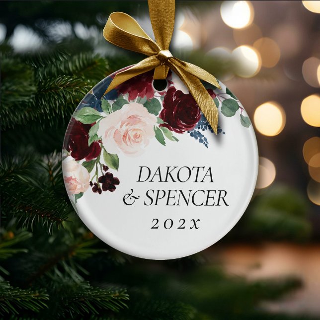 Moody passioner | Dramatisk Lila Vin Ro Anpassning Julgransprydnad Keramik (Skapare uppladdad)