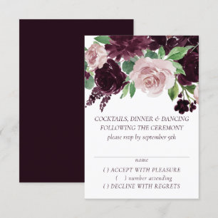 Moody passioner Dramatisk Lila Vin Ro Garland OSA Kort