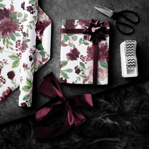 Moody passioner Dramatisk Lila Vin Ro Mönster Presentpapper