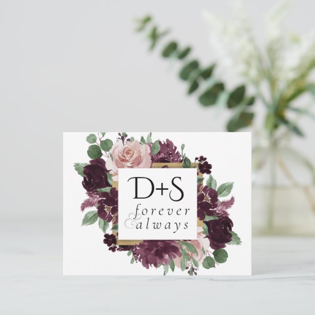 Moody Passioner | Dramatisk vin Sparadatum Meddelande Vykort (Stående Fram)