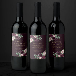 Moody passioner Gynnande av Lila Vin Ro Vinflaska Etikett