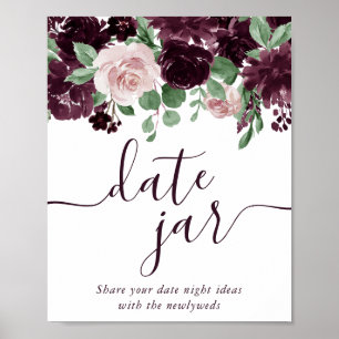 Moody Passions   Dramatisk lila vin Datum burk Poster