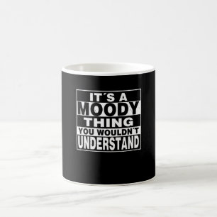 MOODY Personlig för efternamn Kaffemugg