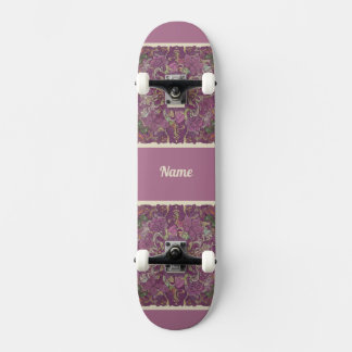 Moody Plum Blommig Klotterkonst Skateboard
