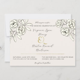 Moody rökt Guld Ampersand Inbjudningar