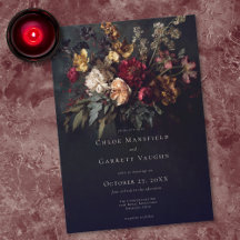 Moody Romantic Dark Floral Gothic Wedding