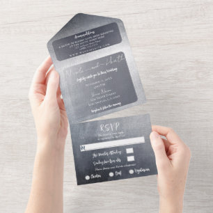 Moody Silver Glam Modern Elegant Bröllop