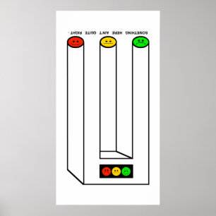 Moody Stoplight Blivet med bildtext Poster