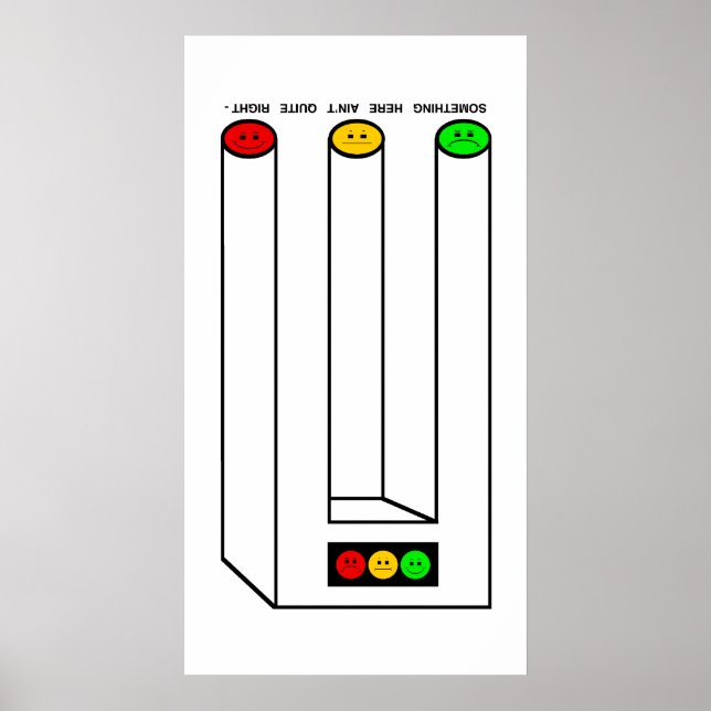 Moody Stoplight Blivet med bildtext Poster (Framsidan)