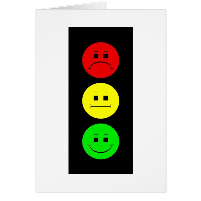 Moody Stoplight Hälsningskort (Framsidan)