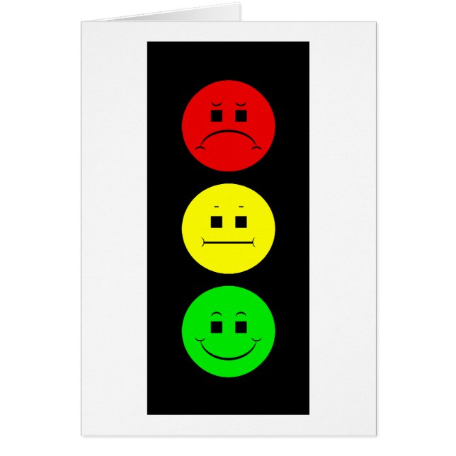 Moody Stoplight Hälsningskort (Framsidan)