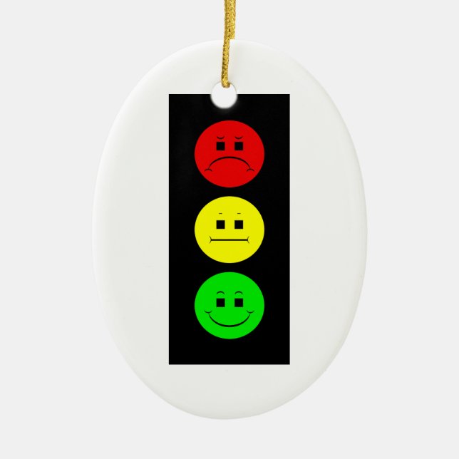Moody Stoplight Julgransprydnad Keramik (Framsidan)