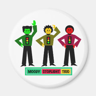 Moody StoplightTriotecken Magnet