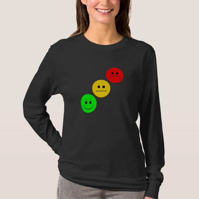 Moody stoppljus Diagonal stoppljus Ansikte T Shirt (Framsida)
