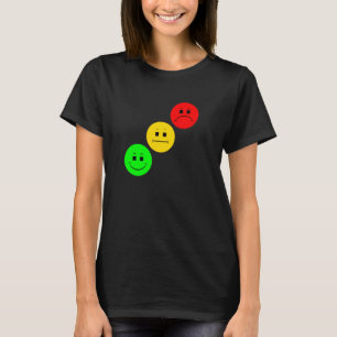 Moody stoppljus Diagonal stoppljus Ansikte T Shirt