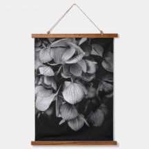 Moody svart och vitt Hydrangea Flower Blommigt Woo