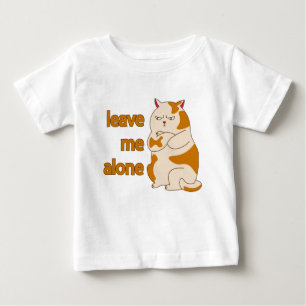 Moody tjock katt lämnar ensam för mig t shirt