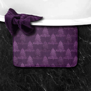 Moody Träd Mönster Deep Plum Lila jul Badrumsmatta
