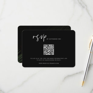 Moody Tropik QR-kod Bröllop OSA Kort