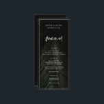 Moody Tropikernan Bröllop Meny<br><div class="desc">Moody Tropikar,  bröllop-menyn. Mörk handflatan löv fotobakgrund.</div>