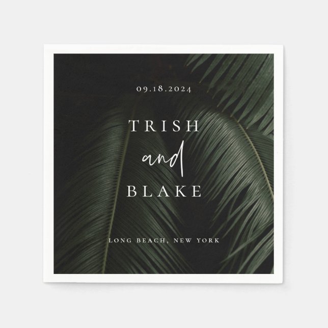 Moody Tropikernan Bröllop Pappersservett (Framsidan)