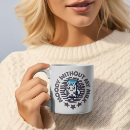 Moody utan min Mjölk Cute Cow Två-Tonad Mugg