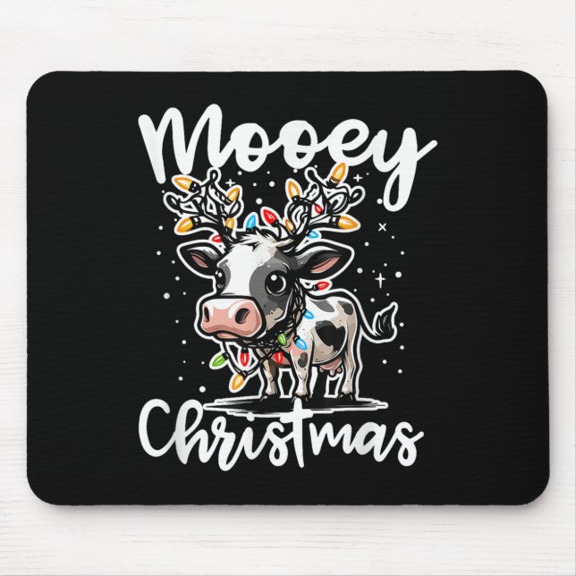 Mooey Christmas Heifer Cow Reindeer Christmas Ligh Musmatta (Framsidan)