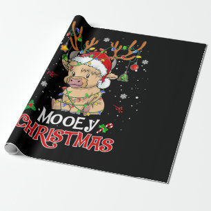 Mooey Highland Cow jul Presentpapper