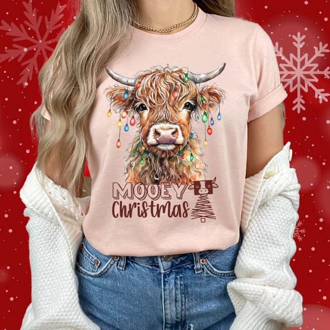 Mooey jul Cow jultomte, jultomtens berömvärda nuny T Shirt (Skapare uppladdad)