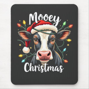 Mooey jul Funny Julafton Cow Cattle Älskare Musmatta