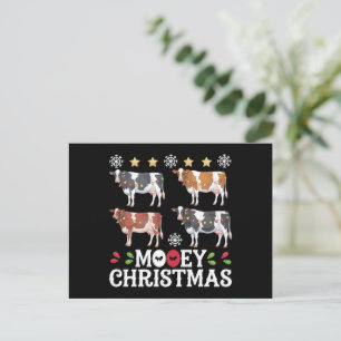 Mooey jul ko älskare semester gård bonde helg vykort
