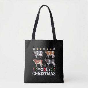 Mooey jul ko älskare semester gård bonde tygkasse