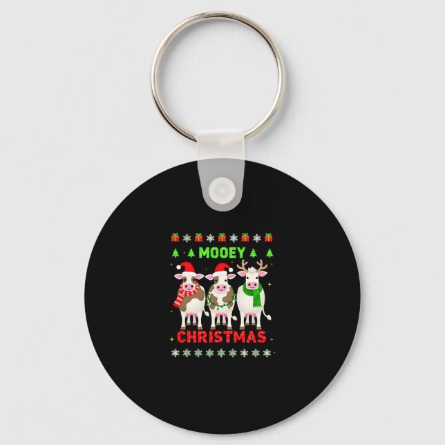Mooey jul ko jul ful julskylt Pyjamas  Nyckelring (Framsida)