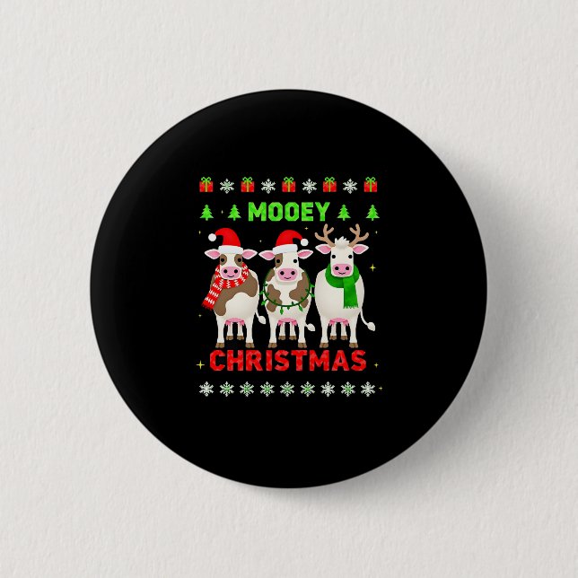 Mooey jul ko jul ful jultröja Pajamas  Knapp (Framsida)