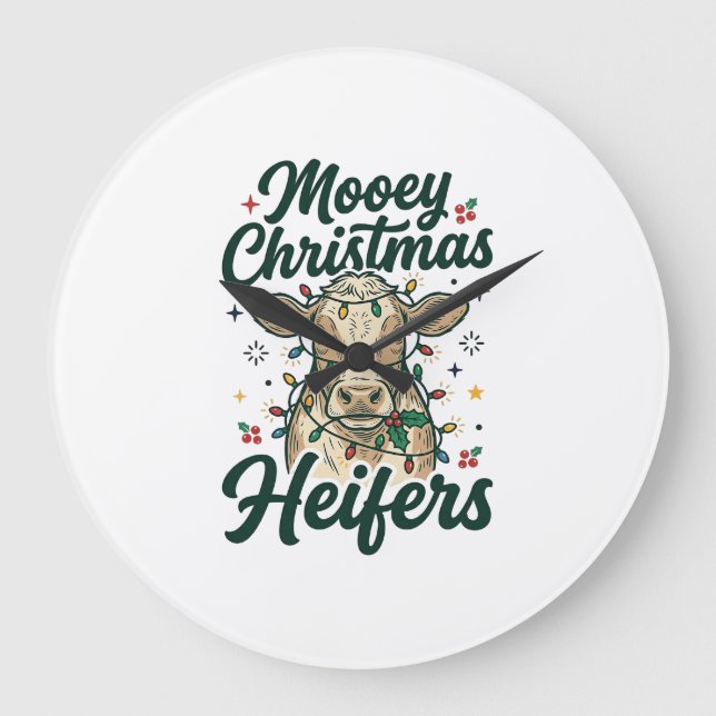 Mooey jul korrolig ko juldesign stor klocka (Framsida)