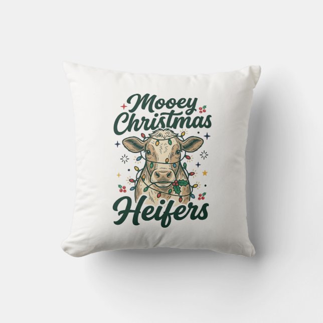 Mooey jul kvigor Rollig ko juldesign Kudde (Framsida)