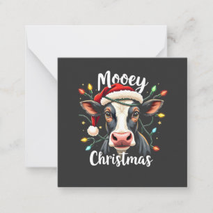 Mooey jul Rolig jul ko nötkreatur älskare Anteckningskort