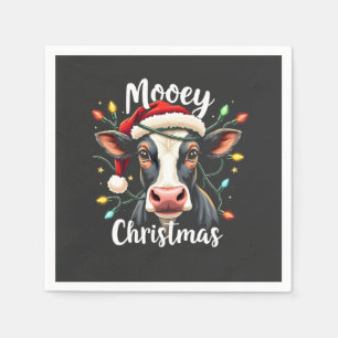 Mooey jul Rolig jul Ko Nötkreatur Älskare Pappersservett